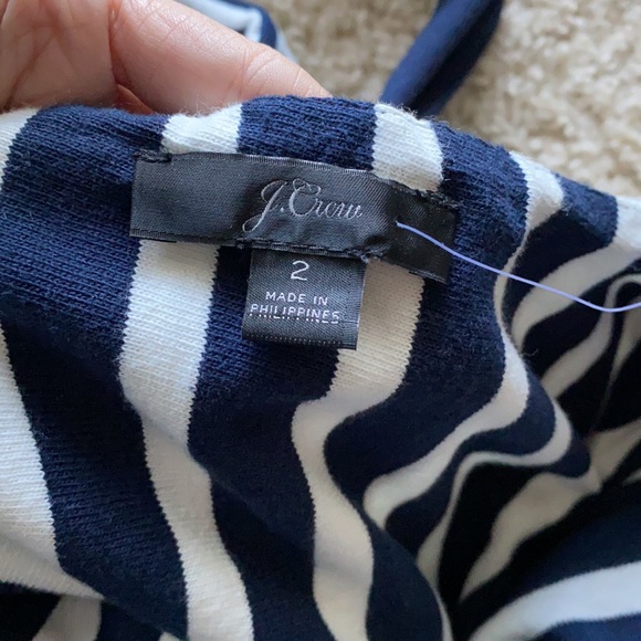 J. Crew Navy and White Striped Jumpsuit Sz 2 - Picture 7 of 14